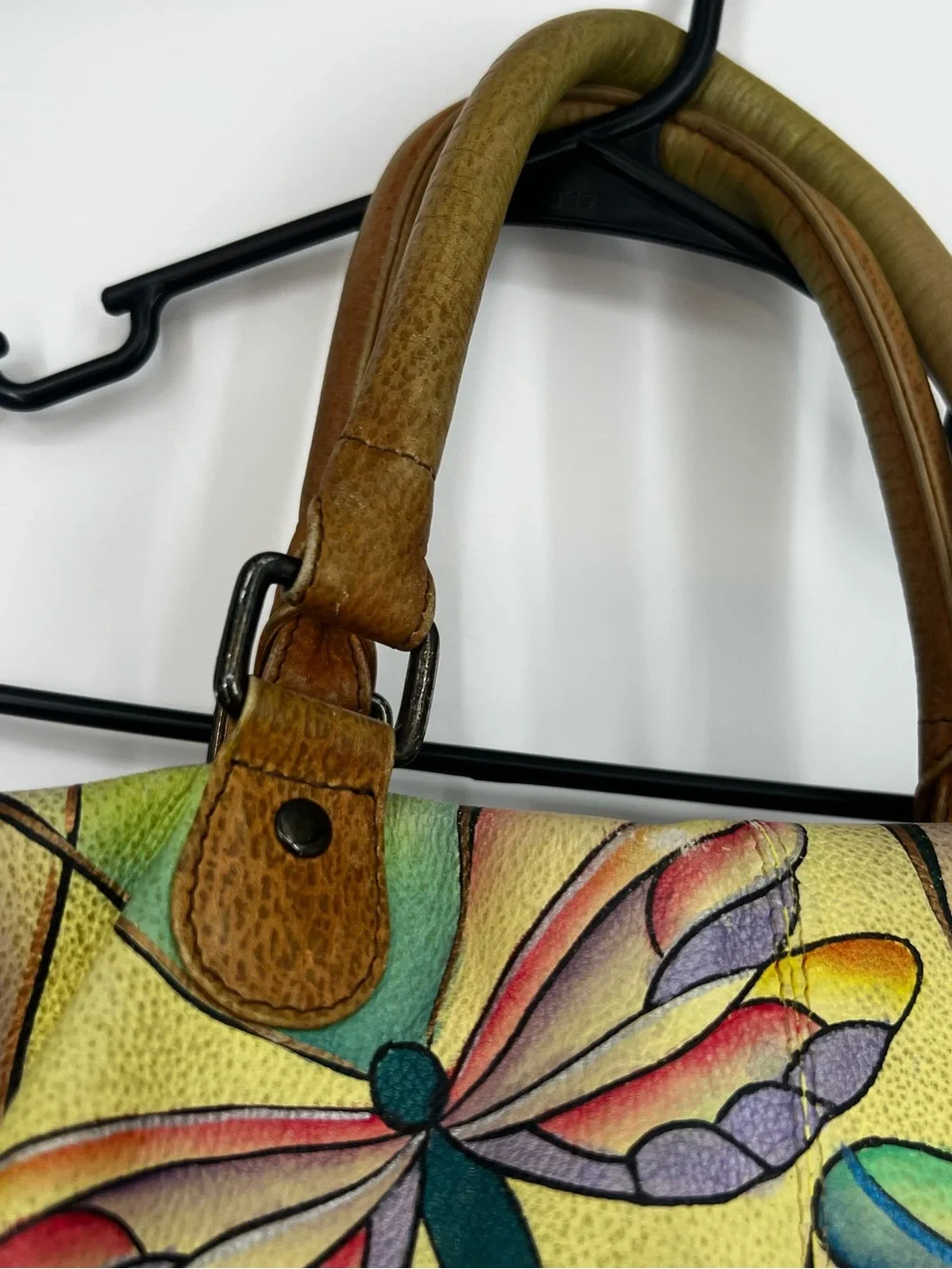 Anna by Anuschka hand-painted leather satchel bag in the 